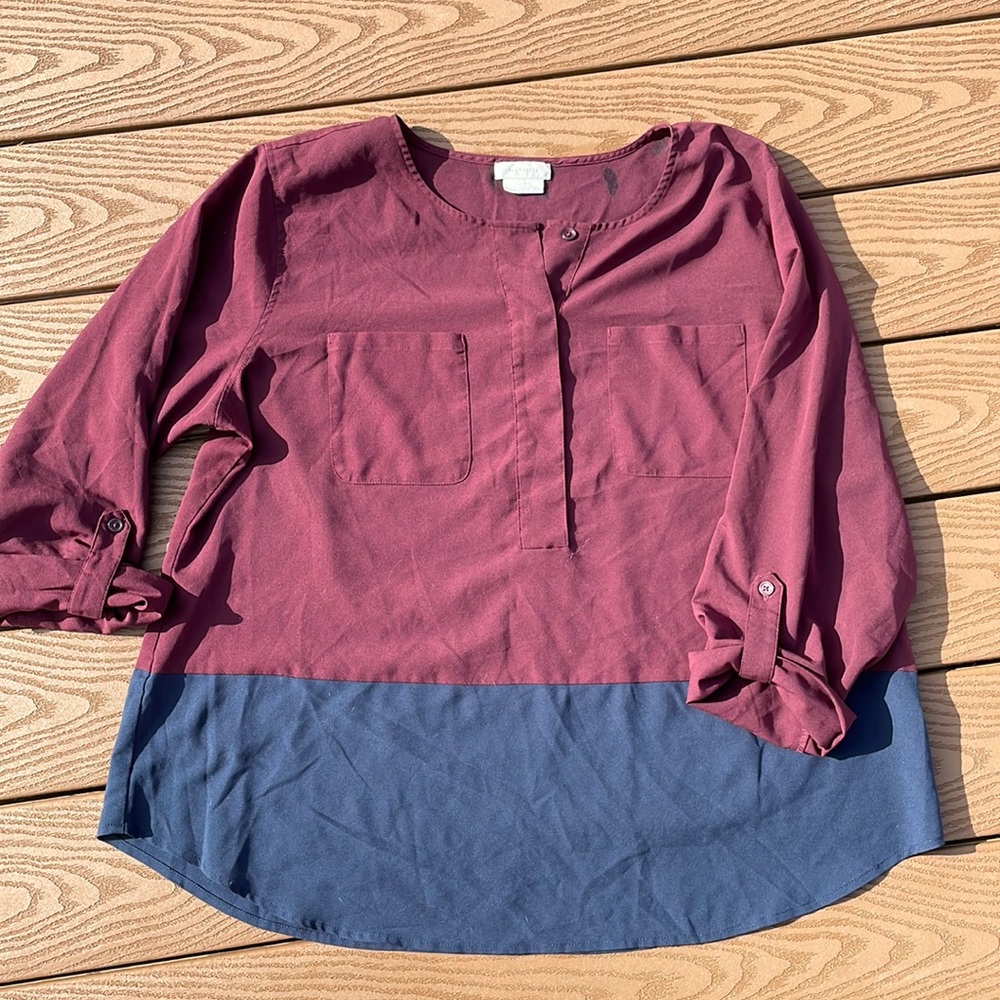 Van Heusen Color Block Top